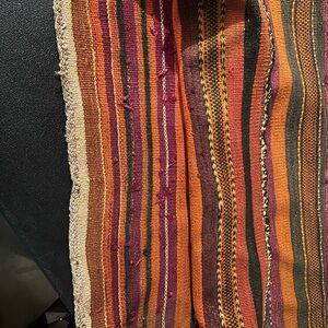 Afghanistan rug Striped Textile with Rich Tones